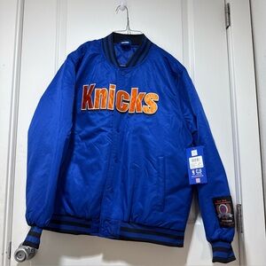 Ultra Game Blue Knicks Bomber Jacket men’s Sz L